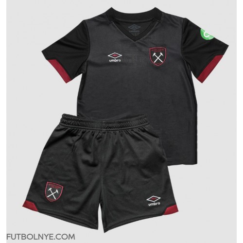 Camiseta West Ham United Visitante Equipación para niños 2024-25 manga corta (+ pantalones cortos)